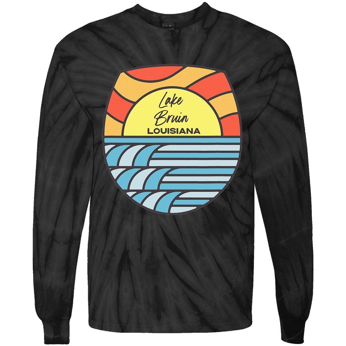 Lake Bruin Louisiana La Sunset Sunrise Souvenir Tie-Dye Long Sleeve Shirt