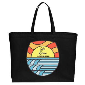 Lake Bruin Louisiana La Sunset Sunrise Souvenir Cotton Canvas Jumbo Tote