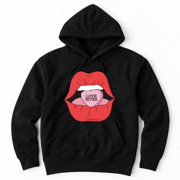 Love Bites Lip Graphic – Bold & Edgy Style Statement Hoodie