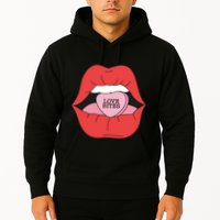 Love Bites Lip Graphic – Bold & Edgy Style Statement Hoodie