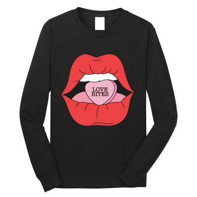 Love Bites Lip Graphic – Bold & Edgy Style Statement Long Sleeve Shirt