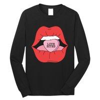 Love Bites Lip Graphic – Bold & Edgy Style Statement Long Sleeve Shirt