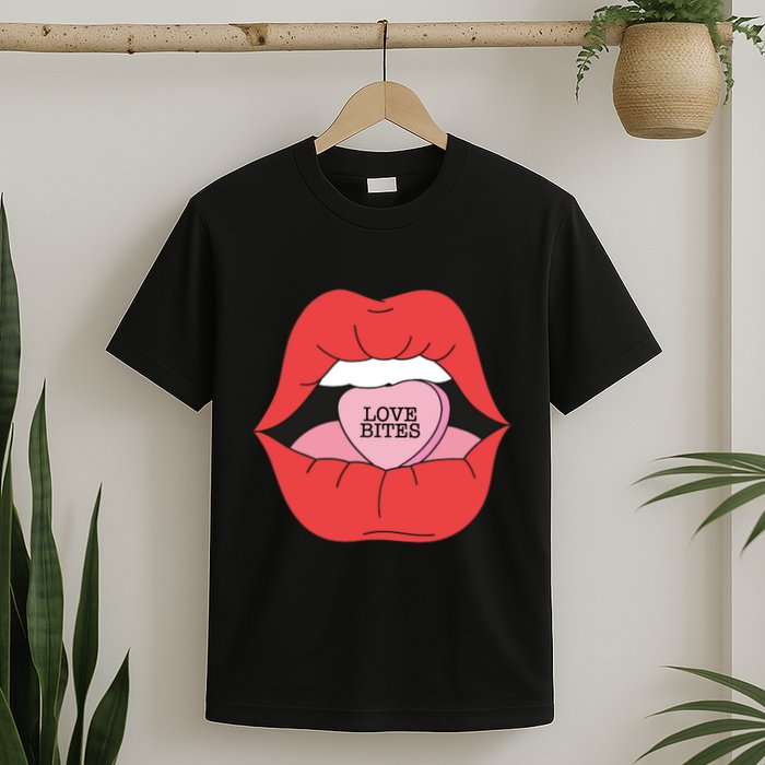 Love Bites Lip Graphic – Bold & Edgy Style Statement T-Shirt