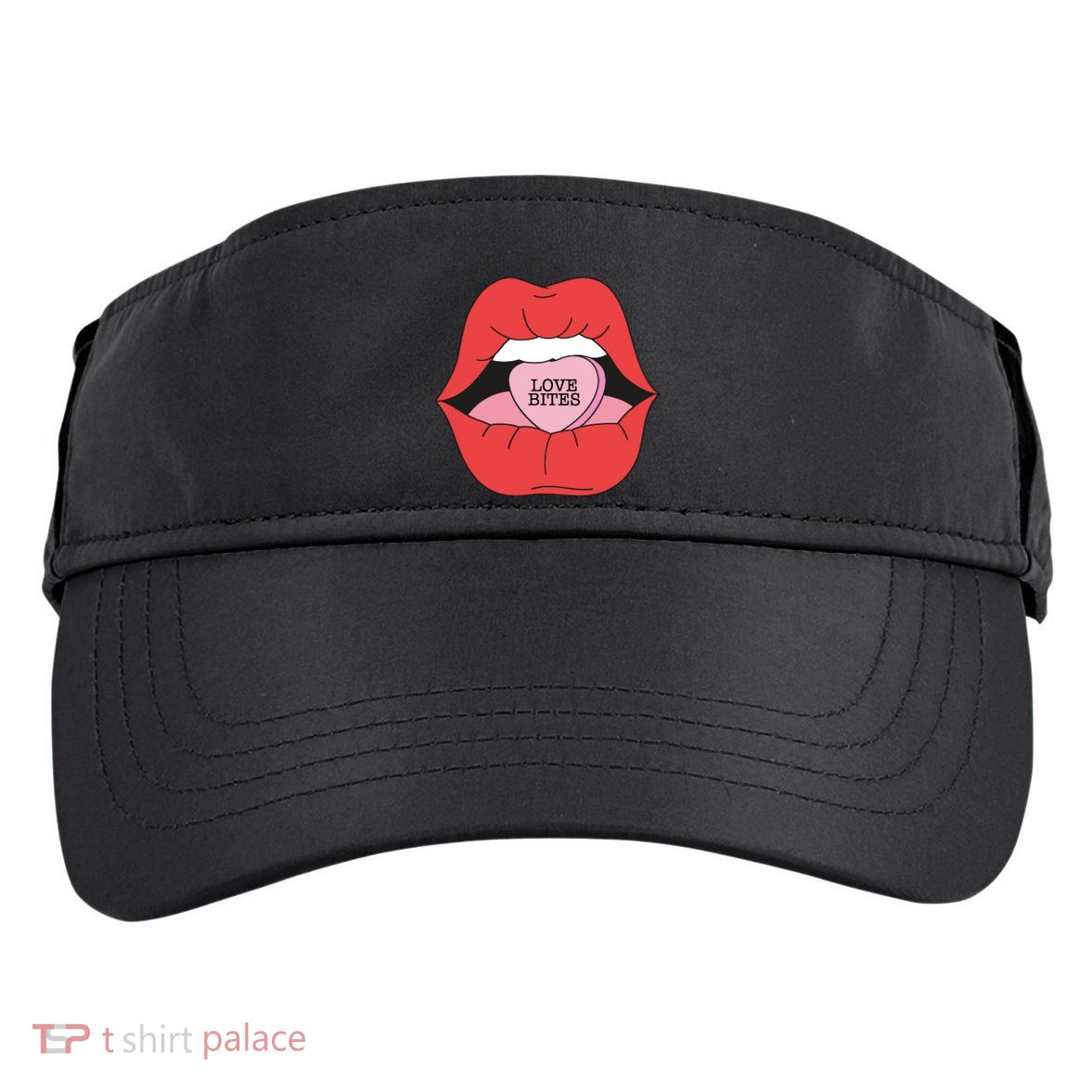 Love Bites Lip Graphic – Bold & Edgy Style Statement Adult Drive Performance Visor