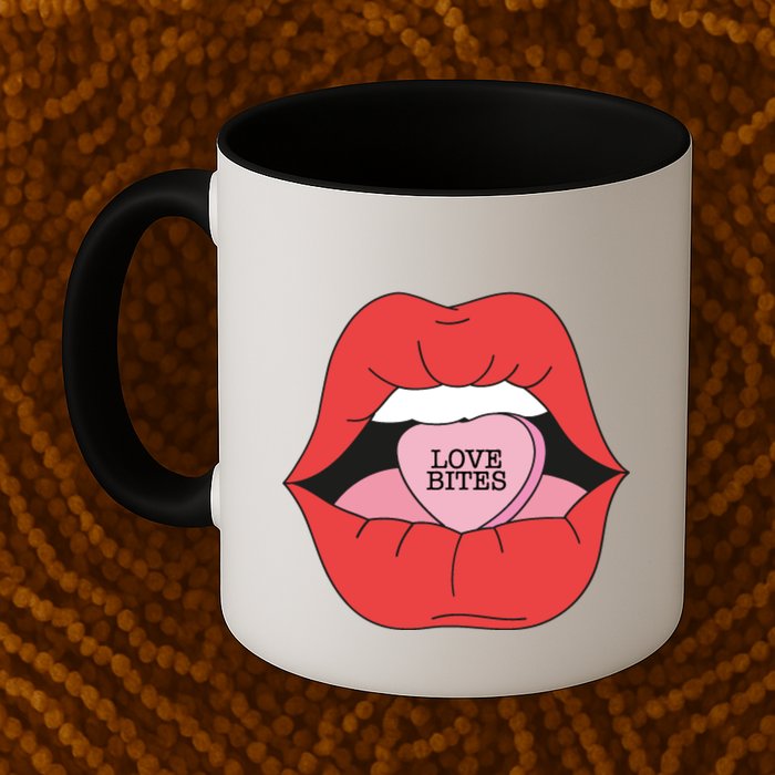 Love Bites Lip Graphic – Bold & Edgy Style Statement Mug