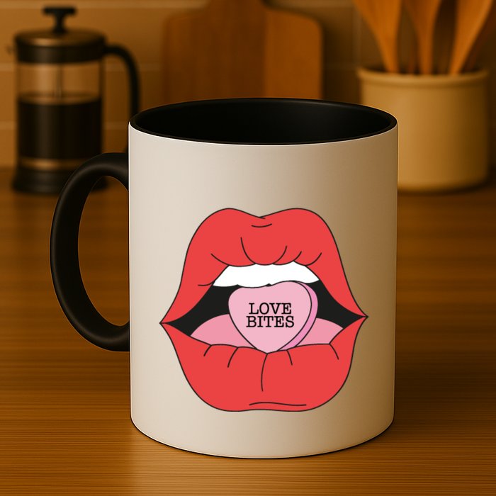 Love Bites Lip Graphic – Bold & Edgy Style Statement Mug