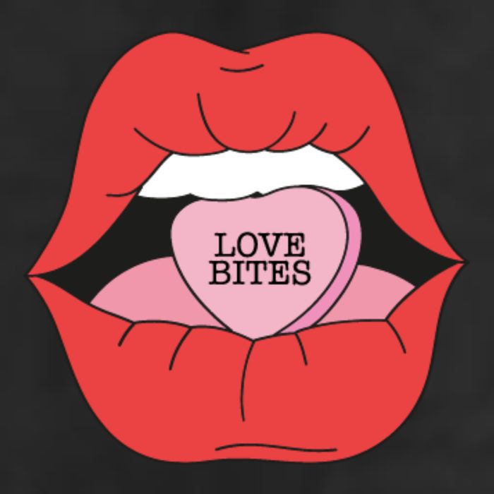 Love Bites Lip Graphic – Bold & Edgy Style Statement Beanie