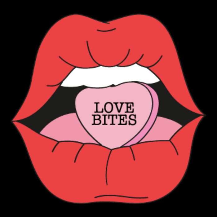 Love Bites Lip Graphic – Bold & Edgy Style Statement Drawstring Bag