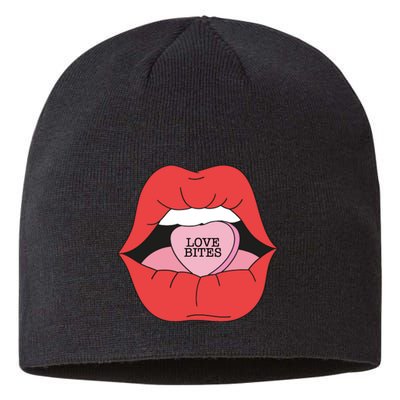 Love Bites Lip Graphic – Bold & Edgy Style Statement Sustainable Beanie