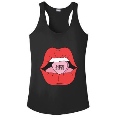 Love Bites Lip Graphic – Bold & Edgy Style Statement Ladies PosiCharge Competitor Racerback Tank
