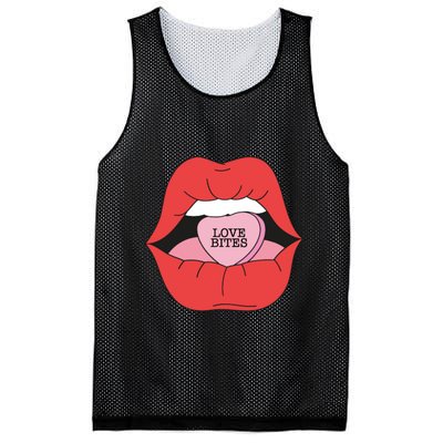 Love Bites Lip Graphic – Bold & Edgy Style Statement Mesh Reversible Basketball Jersey Tank