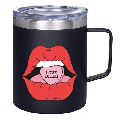 Love Bites Lip Graphic – Bold & Edgy Style Statement 12oz Stainless Steel Coffee Mug