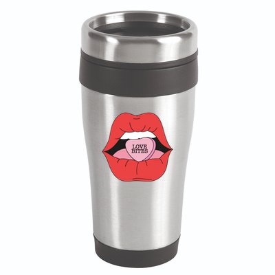 Love Bites Lip Graphic – Bold & Edgy Style Statement 16oz Travel Tumbler