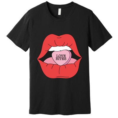 Love Bites Lip Graphic – Bold & Edgy Style Statement Premium T-Shirt