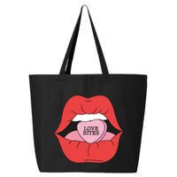 Love Bites Lip Graphic – Bold & Edgy Style Statement 25L Jumbo Tote