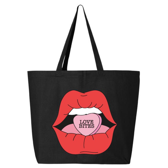 Love Bites Lip Graphic – Bold & Edgy Style Statement 25L Jumbo Tote