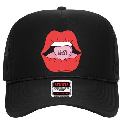Love Bites Lip Graphic – Bold & Edgy Style Statement Trucker Hat