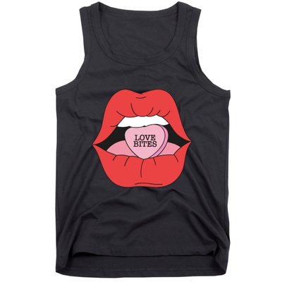 Love Bites Lip Graphic – Bold & Edgy Style Statement Tank Top
