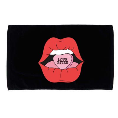 Love Bites Lip Graphic – Bold & Edgy Style Statement Microfiber Hand Towel