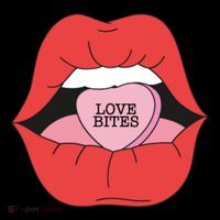 Love Bites Lip Graphic – Bold & Edgy Style Statement Women's V-Neck T-Shirt