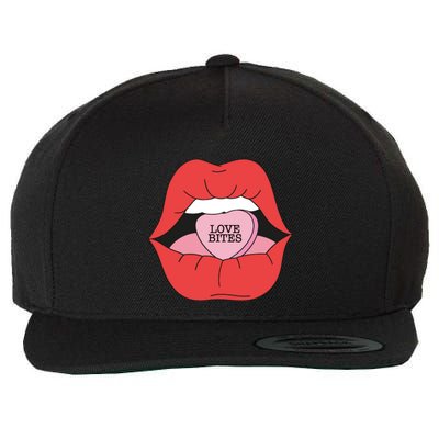 Love Bites Lip Graphic – Bold & Edgy Style Statement Wool Snapback Cap
