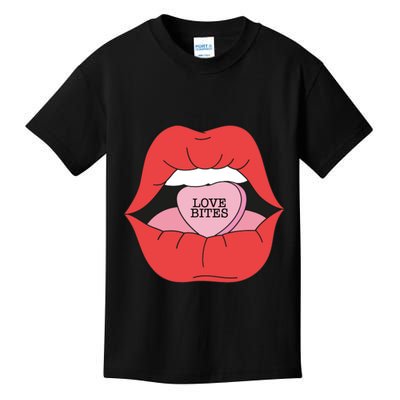 Love Bites Lip Graphic – Bold & Edgy Style Statement Kids T-Shirt