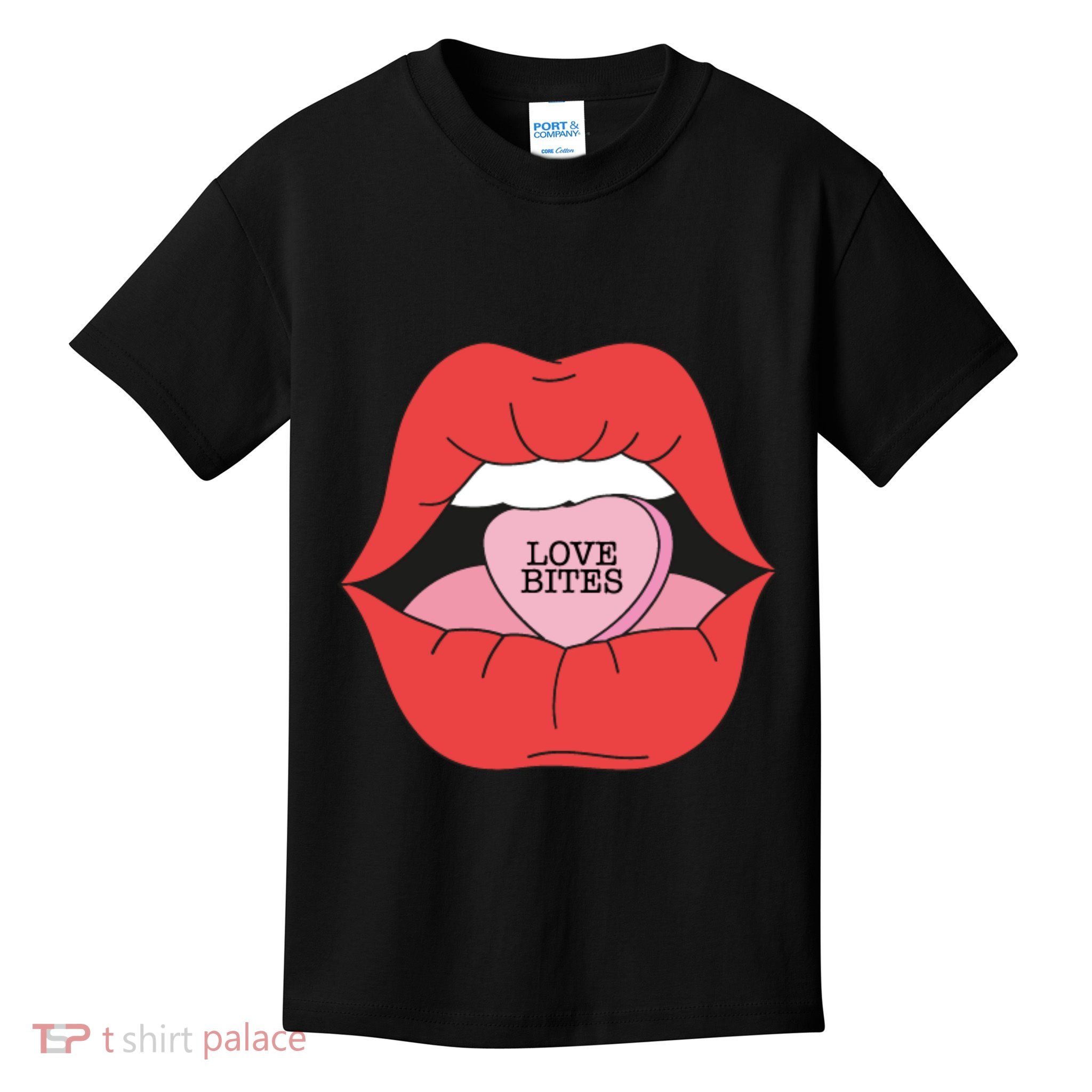 Love Bites Lip Graphic – Bold & Edgy Style Statement Kids T-Shirt