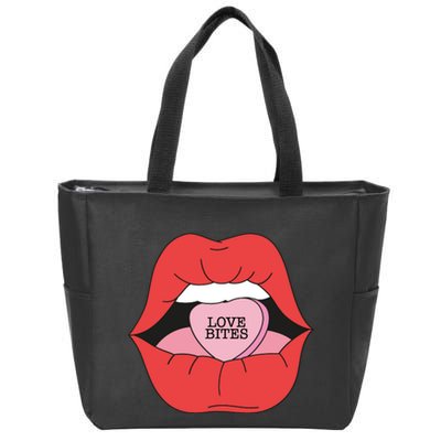 Love Bites Lip Graphic – Bold & Edgy Style Statement Zip Tote Bag