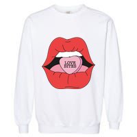 Love Bites Lip Graphic – Bold & Edgy Style Statement Garment-Dyed Sweatshirt