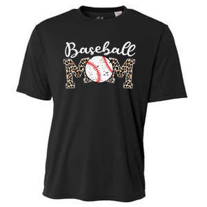 Leopard Baseball Mom Life Game Day Mothers Day Cooling Performance Crew T-Shirt