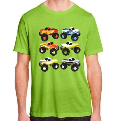 Little Boys Monster Trucks Pickup Truck Funny School Gift Adult ChromaSoft Performance T-Shirt