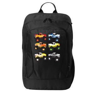 Little Boys Monster Trucks Pickup Truck Funny School Gift City Backpack