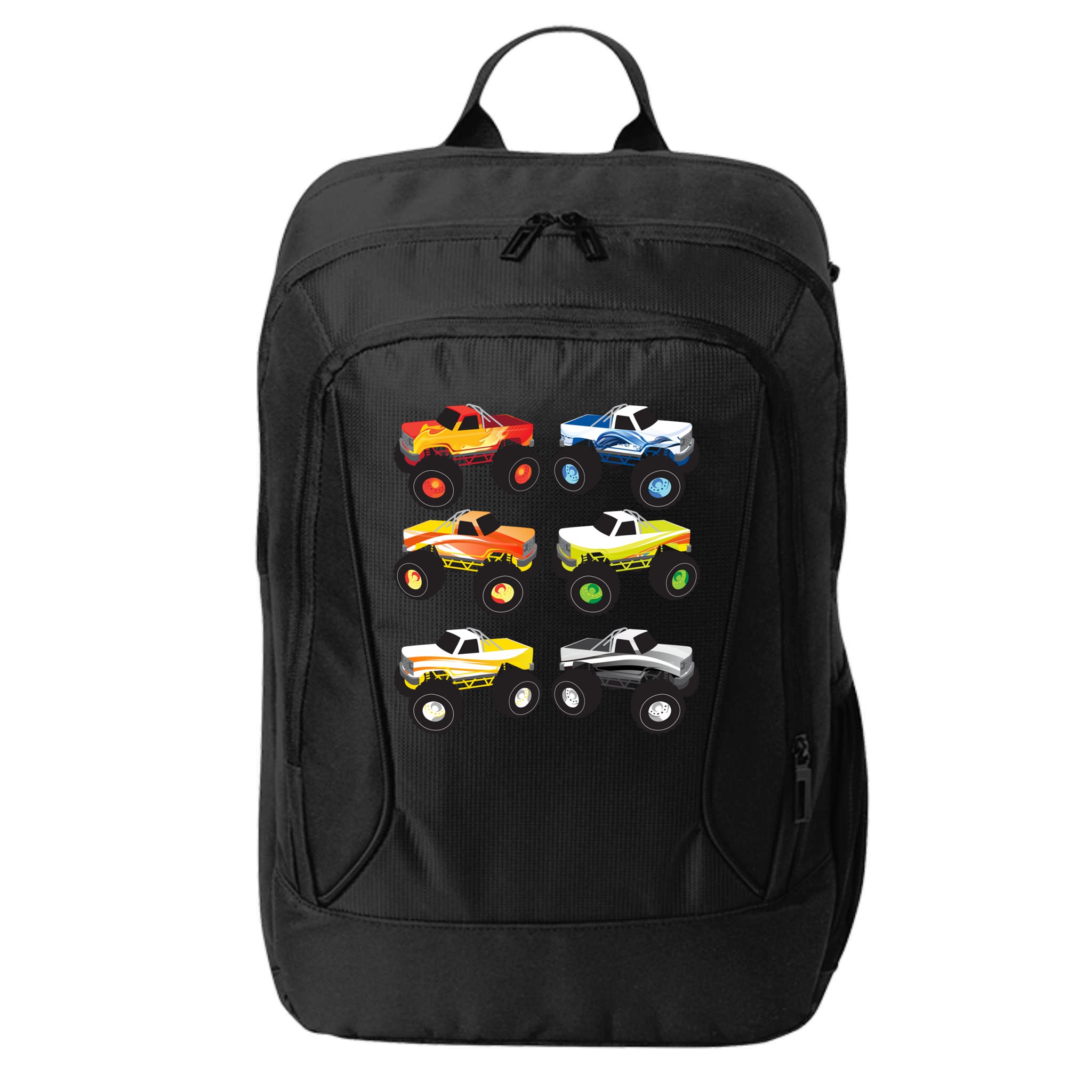 Little Boys Monster Trucks Pickup Truck Funny School Gift City Backpack