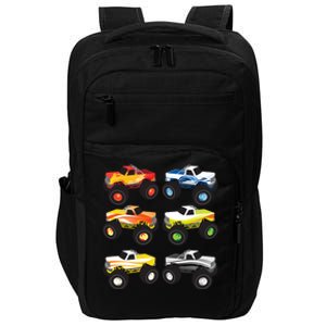 Little Boys Monster Trucks Pickup Truck Funny School Gift Impact Tech Backpack