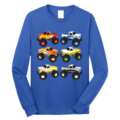 Little Boys Monster Trucks Pickup Truck Funny School Gift Long Sleeve Shirt