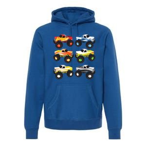 Little Boys Monster Trucks Pickup Truck Funny School Gift Premium Hoodie