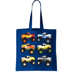 Little Boys Monster Trucks Pickup Truck Funny School Gift Tote Bag