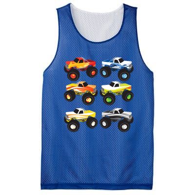 Little Boys Monster Trucks Pickup Truck Funny School Gift Mesh Reversible Basketball Jersey Tank