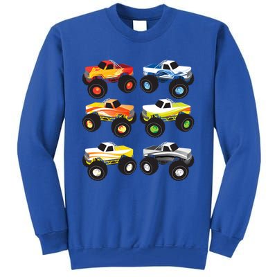 Little Boys Monster Trucks Pickup Truck Funny School Gift Tall Sweatshirt