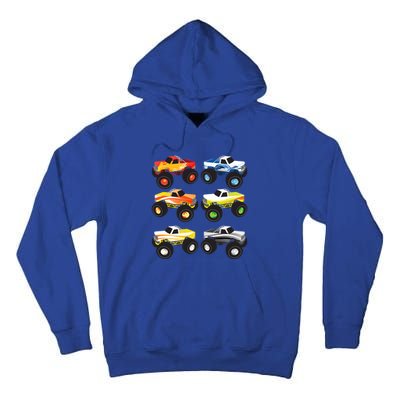 Little Boys Monster Trucks Pickup Truck Funny School Gift Tall Hoodie