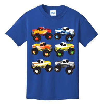 Little Boys Monster Trucks Pickup Truck Funny School Gift Kids T-Shirt