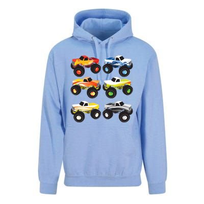 Little Boys Monster Trucks Pickup Truck Funny School Gift Unisex Surf Hoodie