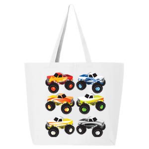 Little Boys Monster Trucks Pickup Truck Funny School Gift 25L Jumbo Tote