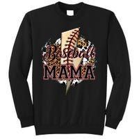 Leopard Baseball Mama Lightning Bolt Sport Mom Mother's Day Sweatshirt