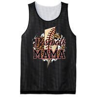 Leopard Baseball Mama Lightning Bolt Sport Mom Mother's Day Mesh Reversible Basketball Jersey Tank