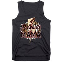 Leopard Baseball Mama Lightning Bolt Sport Mom Mother's Day Tank Top