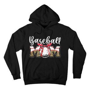 Leopard Baseball Mom Baseball Mom Mothers Day Mama Hoodie