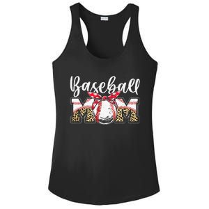 Leopard Baseball Mom Baseball Mom Mothers Day Mama Ladies PosiCharge Competitor Racerback Tank