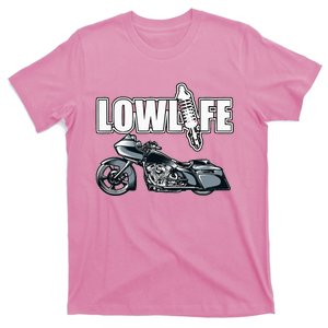 Lowlife Bagger Motorcycle . Chicano Vicla Lowrider Bikes T-Shirt