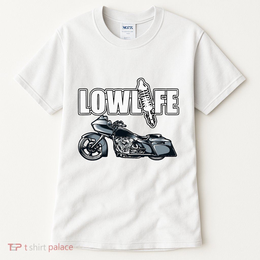 Lowlife Bagger Motorcycle . Chicano Vicla Lowrider Bikes Tall T-Shirt
